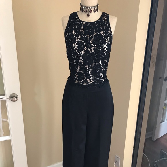 White House Black Market Tops - WHBM  black lace with gold top